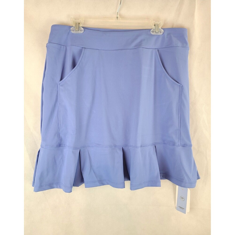 New ACEGOLFS Women's (XXL) Blue Pleated Ruffle Skort with Built in Shorts $59.99